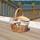 thumbnail image 2 of Cesta de mimbre Cestas de picnic Cesta de mimbre tejida con tapa y asa, 2 of 7