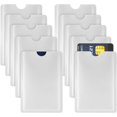 thumbnail image 1 of 10pcs Bank Card Protector Credit Card Protector Sleeves RFID Blocking Card RFID Card Holder Credit Card Holder for Women Men(Silver), 1 of 5