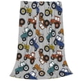 thumbnail image 2 of Honeii Color Tractor Print Fleece Blanket - Throw Blanket for Bed, Sofa, Couch, Camping, and Travel , Microplush Ultra Soft Warm Blanket-60"x50", 2 of 7