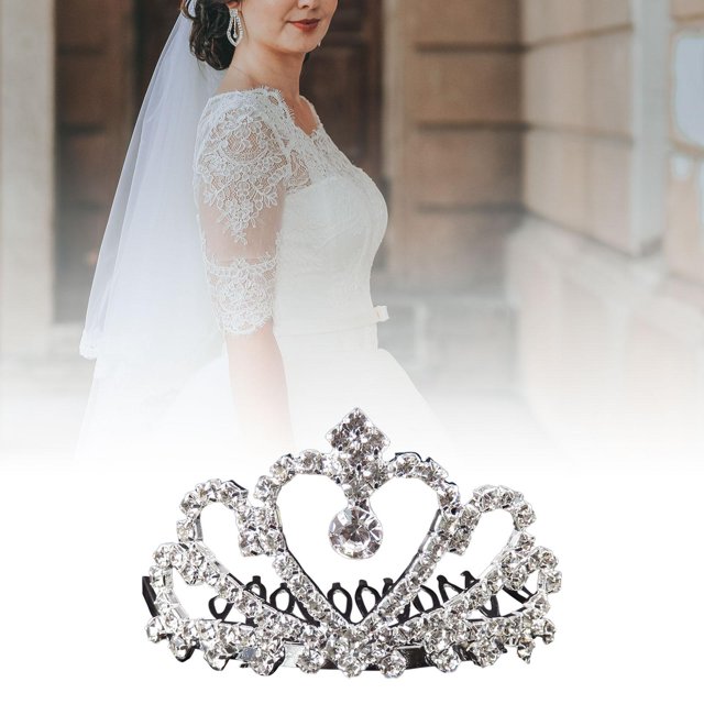 Tocados de corona de novia, corona de boda para mujeres y niñas, tiaras nupciales, tocado para vacaciones, graduación, actuación, boda, cumpleaños plata
