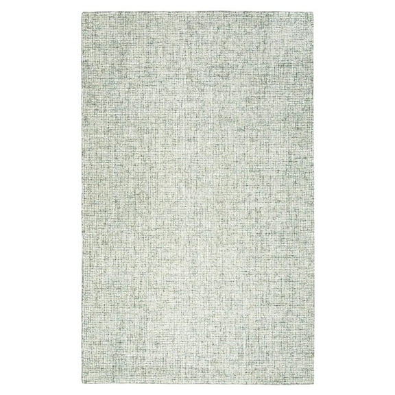 Alora Decor London 12' x 15' Solid Green/Gray/Rust/Blue Hand-Tufted Area Rug