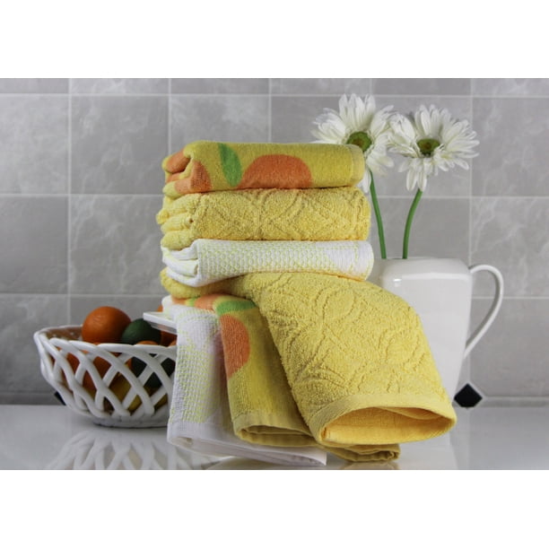 Freshee with Intellifresh Technology, 6 Pack, Kitchen Towel Set, Yellow