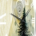 thumbnail image 3 of Designart "Abstract Landscape with Mountains, Moon, and Tree V" Modern Geometric Oversized Wall Clock, 3 of 5