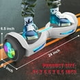 thumbnail image 2 of MOSTA All Terrain Self-Balance Scoote ,Electric Scooter Board for Kids & Adults with Bluetooth and Led Lights,6.5 inch, 9 Miles Max 165 lbs capacity Perfect Gift, 2 of 6