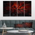 thumbnail image 1 of Beautiful Red 3D Crystal Design - Abstract Canvas Art Print, 1 of 3