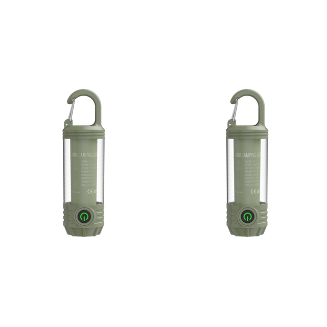Linterna superbrillante con carga USB de 150 LM, mini luz de camping para senderismo (verde).