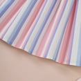 thumbnail image 4 of Vividxx Dress For Girls Summer Dresses Casual Sleeveless Floral Print Lace Trim Colorful Stripe For Toddler Kids Years Outdoor Play School Daily Wear 5-6 Years, 4 of 7