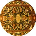 thumbnail image 1 of Ahgly Company Indoor Round Animal Yellow Traditional Area Rugs, 3' Round, 1 of 4