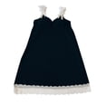 thumbnail image 5 of ClodeEU Women's V Neck Bow Front Lace Hem Spaghetti Strap Nightgown,Casual Loose Sleep Night Dress Black,Women's Plus L, 5 of 8