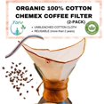 thumbnail image 2 of 2 Pack Double Layer Cotton Chemex Coffee Filter Sock - Reusable, Organic, Washable - for Pour Over Coffee (2 Pack), 2 of 8