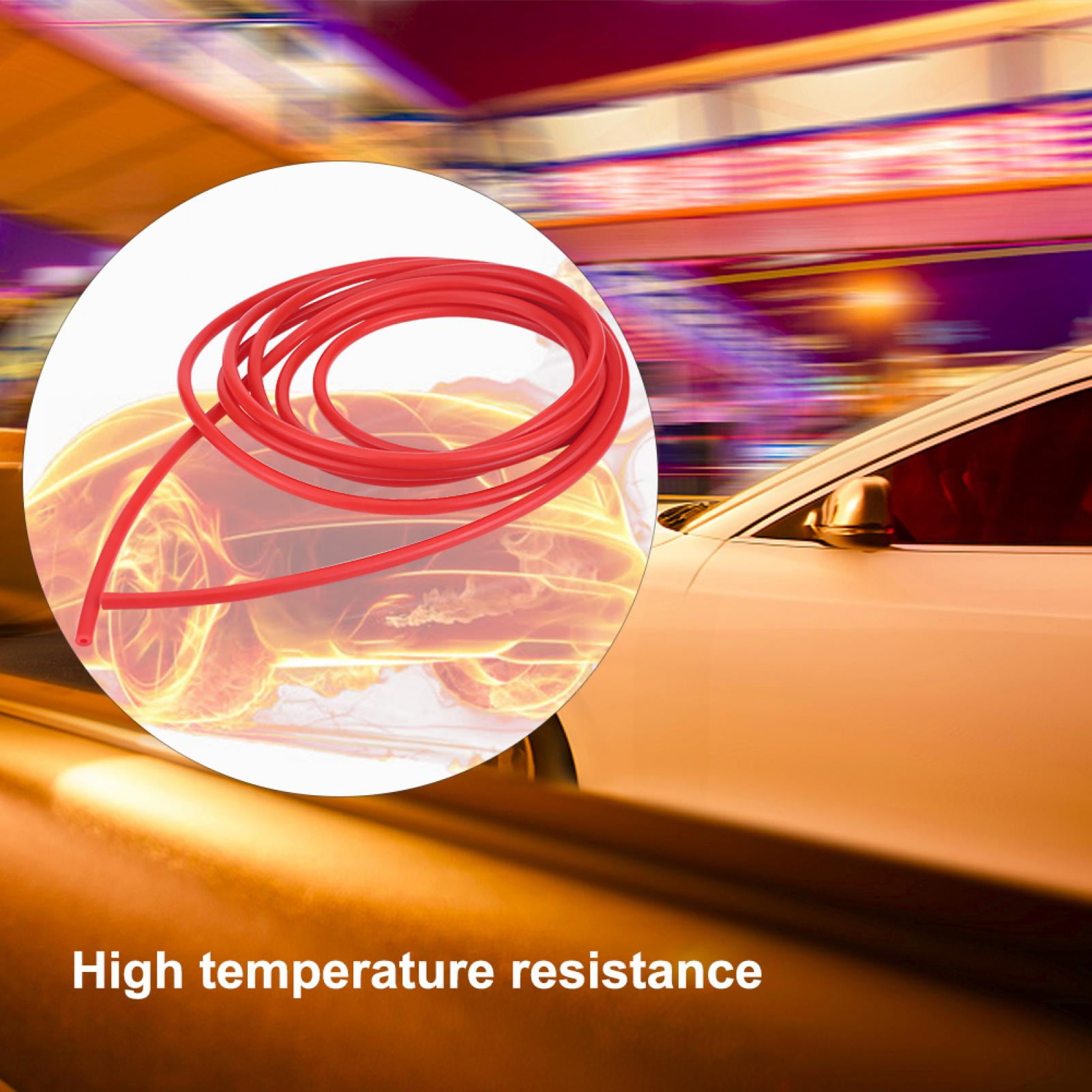 Silicone Hose Vacuum Pipe, 4mm Vacuum Tube, Universal Auto Vacuum Tube