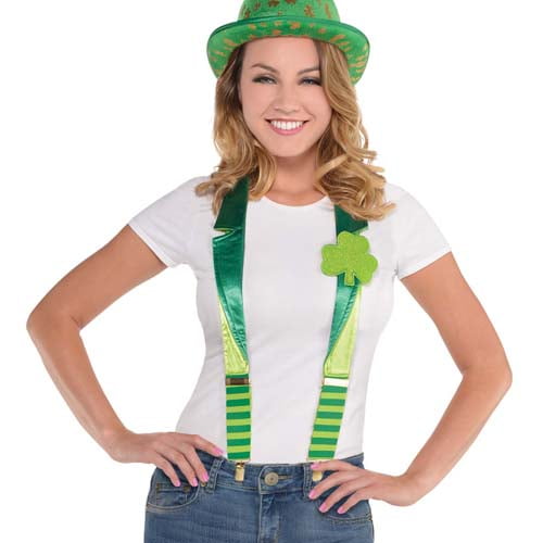 St Patrick's Day Suspenders~St Patrick's Day Accessory~Shamrock Suspenders~Clover Suspenders~Teen Youth Suspenders~Mens Suspenders Accessoires Riemen & bretels Bretels 