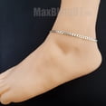 thumbnail image 3 of WOMEN'S 925 STERLING SILVER CUBAN LINK CHAIN 4mm 10" FASHION BLING ANKLET BRACELET, 3 of 3