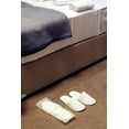 thumbnail image 4 of Chochili 5 Pairs Fabric Packed Non-Slip Disposable Slippers for Hotel Airbnb Spa Wedding Care Guests Adult Men Women Size 10-11, White, 4 of 7