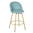 thumbnail image 5 of Homycasa Upholstered Bar Stools Set of 2 Oak Finish Metal Legs, 5 of 6