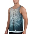 thumbnail image 2 of Gukieu Winter Rabbit Print Men's Quick Dry Fitness Vest, Round Neck Sleeveless Fitness Bodybuilding Top-Small, 2 of 7