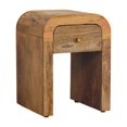 thumbnail image 2 of Artisan Furniture Solid Wood Mini Darcy Oak-ish Nightstand with Curved Edges, 2 of 6
