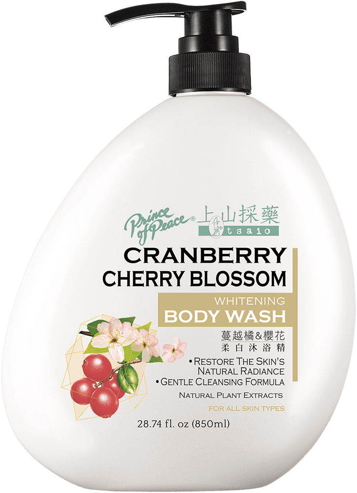 Tsaio Whitening Body Wash With Cranberry & Cherry Blossom, 850Ml