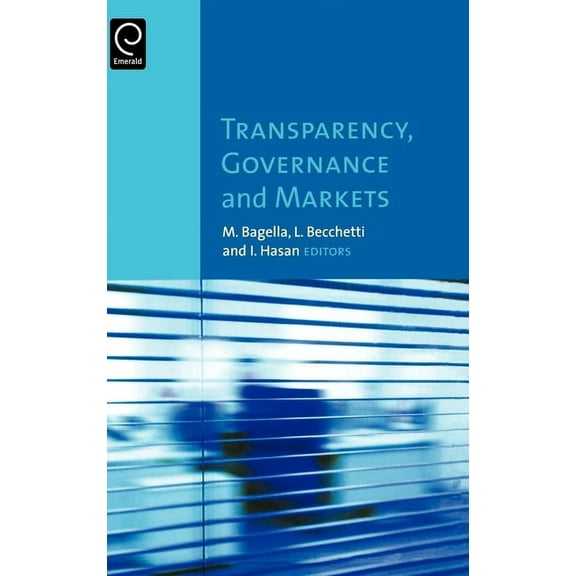 Transparency, Governance and Markets, (Hardcover)