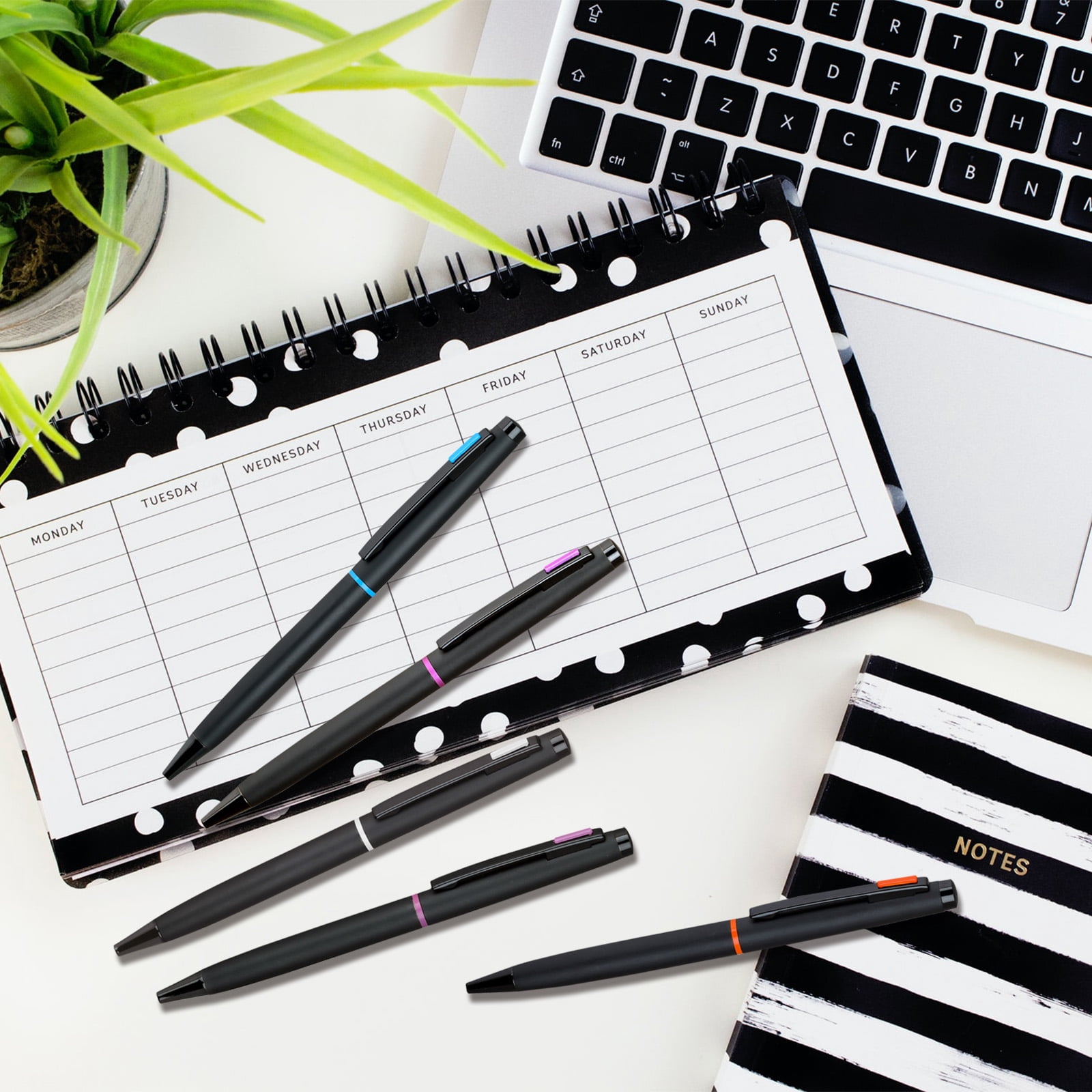 4G Ball Pen - Matt Black with Blue Accents with Single Gift Box Rosewood