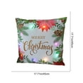 thumbnail image 3 of RXIRUCGD LED Light Up Christmas Throw Pillow Cover With Colorful Lights And Festive Patterns Soft Fluffy Pillowcase Holiday Decor For Sofa Bed Living Room Seasonal Celebration, 3 of 6