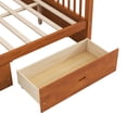 thumbnail image 6 of MODERNLUXE Wood Queen Size Canopy Bed with 2 Drawers, Walnut, 6 of 10