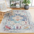 thumbnail image 2 of SAFAVIEH Cabana Dima Medallion Indoor/Outdoor Area Rug, Navy/Aqua/Ivory, 6'7" x 6'7" Square, 2 of 8