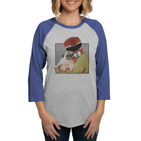 CafePress - Power Rangers Red Ranger Women's Baseball T Shirt - Womens Baseball Tee