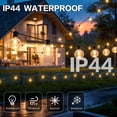 thumbnail image 7 of Mibote Outdoor String Lights, 100FT 50 G40 Bulbs Shatterproof Patio Lights,Waterproof,Dimmable ,Remote Control for Patio Garden, 7 of 7