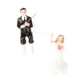 thumbnail image 1 of Romantic Wedding Cake Topper Decoration Bride and Groom Figure, 1 of 8