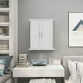 thumbnail image 6 of VECELO Bathroom Wall Cabinet, Wooden Cabinet Wall Mount with 2 Doors and Adjustable Shelves, Over The Toilet Wall Storage Cabinet, Bathroom Medicine Cabinet, White, 6 of 9