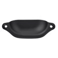 thumbnail image 4 of Tirador para muebles Nikou antiguo de concha semicircular negro, 4 of 9