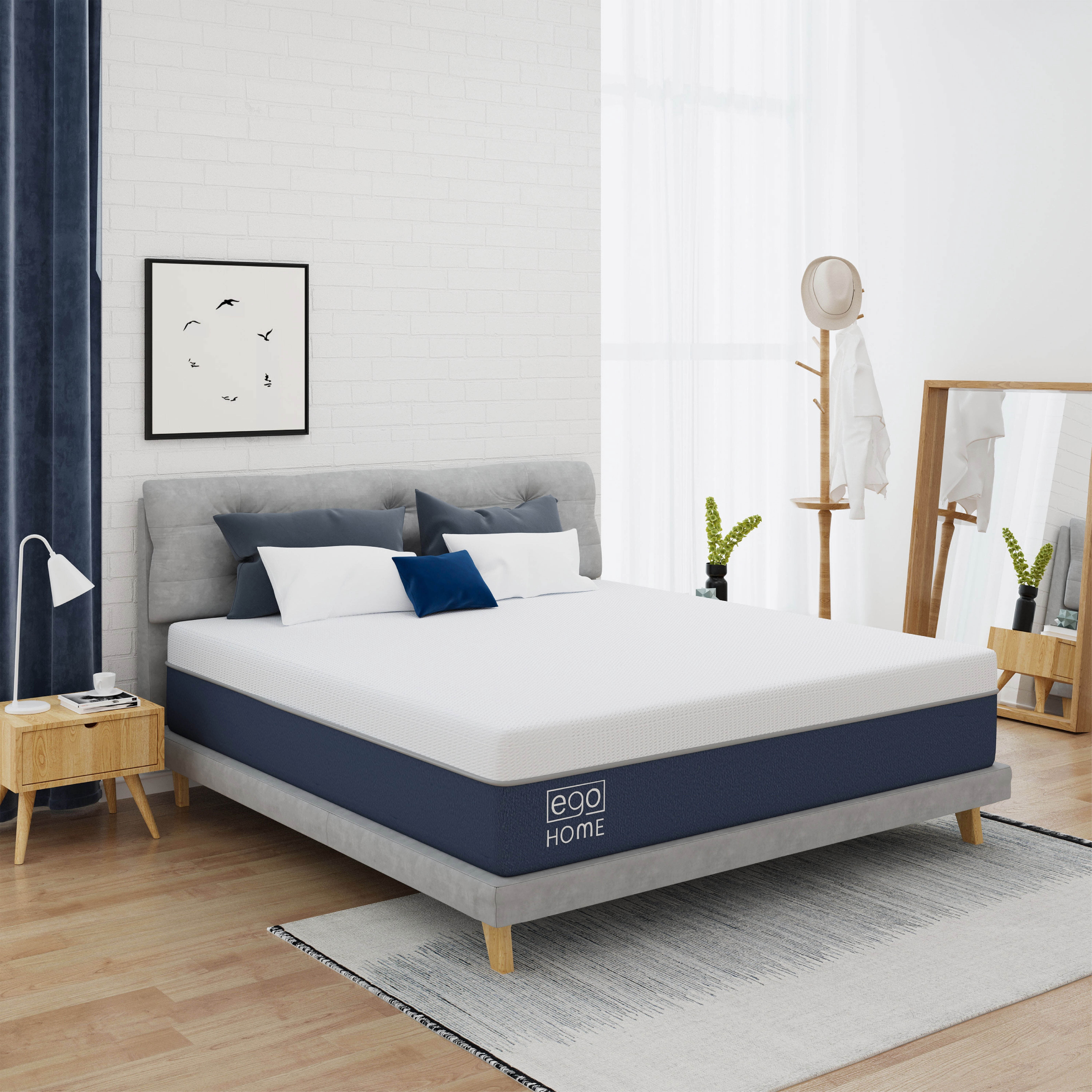 EGOHOME 14 inch Twin XL Mattress in a Box, Cooling Gel Memory Foam Mattress, Medium Firm
