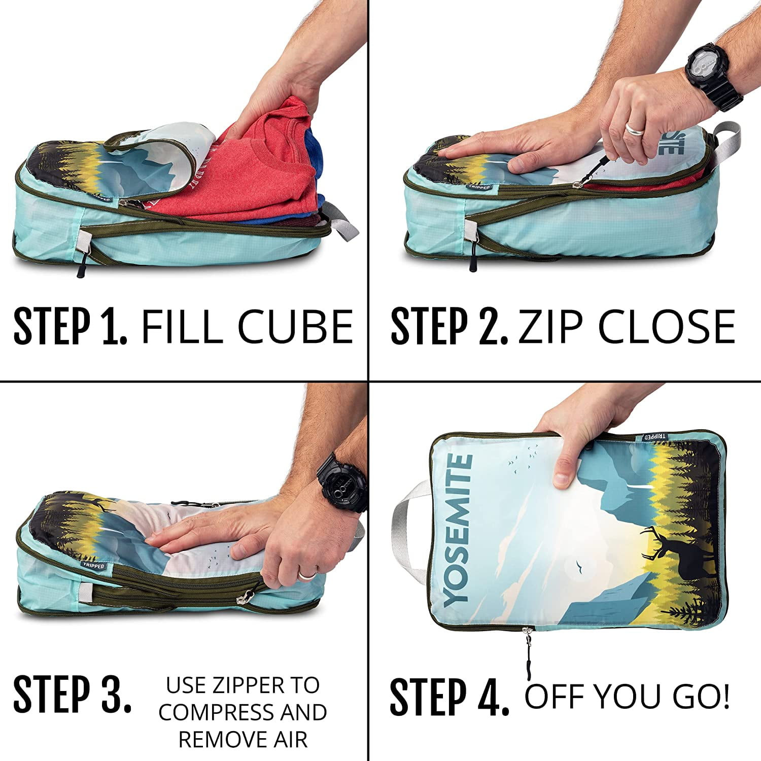 Free Shipping Compression Packing Cubes Organizers for Travel National Park Walmart Walmart