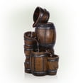 thumbnail image 3 of Alpine Corporation 24"H Indoor/Outdoor Tiered Barrels and Buckets Fountain, Brown, 3 of 11
