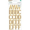 American Crafts DIY2 Subway Letter Stickers, Gold