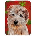 thumbnail image 1 of Carolines Treasures SC9760LCB Norfolk Terrier Grande Taille Flocons de Neige Rouges Vacances Planche à Découper en Verre, 1 of 1