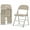 Light Brown, variant on 6 Pack Folding Chairs with Padded Cushion, Portable Stackable PVC Chairs with Metal Frame, Commercial Foldable Chairs for Office Wedding Kitchen Dining, 330lb Capacity, White