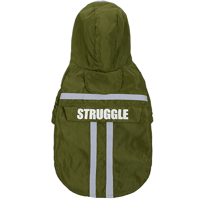 Poncho de lluvia ligero para perros con capucha y cintas reflectantes de seguridad, chaqueta impermeable para exteriores para perros MFZFUKR CPB-DE-LYY2156-1
