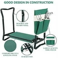 thumbnail image 6 of Garden Kneeler and Seat - Heavy Duty Folding Stool with Thick Pad, Tool Pouch, 330 lbs Capacity - Knee & Back Support, Perfect for Seniors, Women, Men, 6 of 9