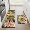 thumbnail image 3 of Spring Boho Floral Cushioned Anti Fatigue Kitchen Floor Rugs and Mats Set of 2, Colorful Boho Kitchen Decor Non Slip Mats Washable, Non Skid Kitchen Runner Rug Office Standing Mat, 3 of 6
