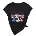 thumbnail image 4 of Icvfdpl Women Summer Casual V Neck Short Sleeve T Shirt Independence Day Printed Cow Print Top Stylish Female Streetwear, 4 of 4