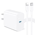 thumbnail image 1 of 1 Hora Cargador Carga Rapida para IP 14, 20W Cargador Tipo C, con Cable USB C a Lightning 1M 3A, Com, 1 of 7