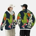 thumbnail image 6 of Gaeub Dinosaur Basketball Player Men's and Women's UPF 50+ Long-Sleeved Sun Protection Clothing, Fishing Shirt Long Sleeve Zip - 3X-Large, 6 of 9