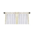 thumbnail image 4 of Lined Ring Top Sari Curtains 80"W x 84"L matching tiebacks- Handcrafted White Indian Drapes with Lining, Offering Privacy and Insulation for Living Room/Bedroom/Dining Room, Sold in Pairs, 4 of 6