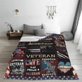 thumbnail image 5 of Veteran Blanket Gift for Proud Patriotic Veterans, Soft Warm Blanket Thank You Gifts for Veterans Dad Grandpa 60“X 50”, 5 of 5