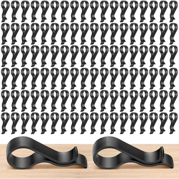 Lsupdaol 100 Pcs Pant Clips Black Plastic Hanger Clips for Pants, Clothes Pin Fabric Garment Shirt Folding Scarf Hanger Trousers Secured Strut Dress Pack