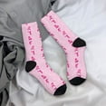 thumbnail image 5 of Balery Pink Scarf Snowman Pattern Crew Socks Unisex– Soft & Breathable Socks for Men & Women, One-Size Fits Most (US 5-11), Comfortable & Durable for Daily Wear, 5 of 6