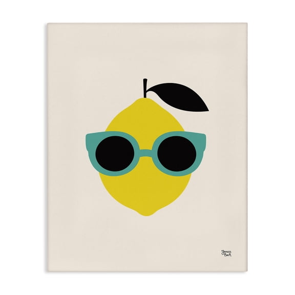 Stupell Industries Minimalist Lemon with Sunglasses Canvas Art, 16 x 20, by Jessica Beck