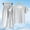 Gray, variant on SGFCWSX Girls Clothing Sets Ribbed Knit Short Sleeve Long Pants 2 Piece Casual Outfit for Kids Light Blue Size 9-10 Years